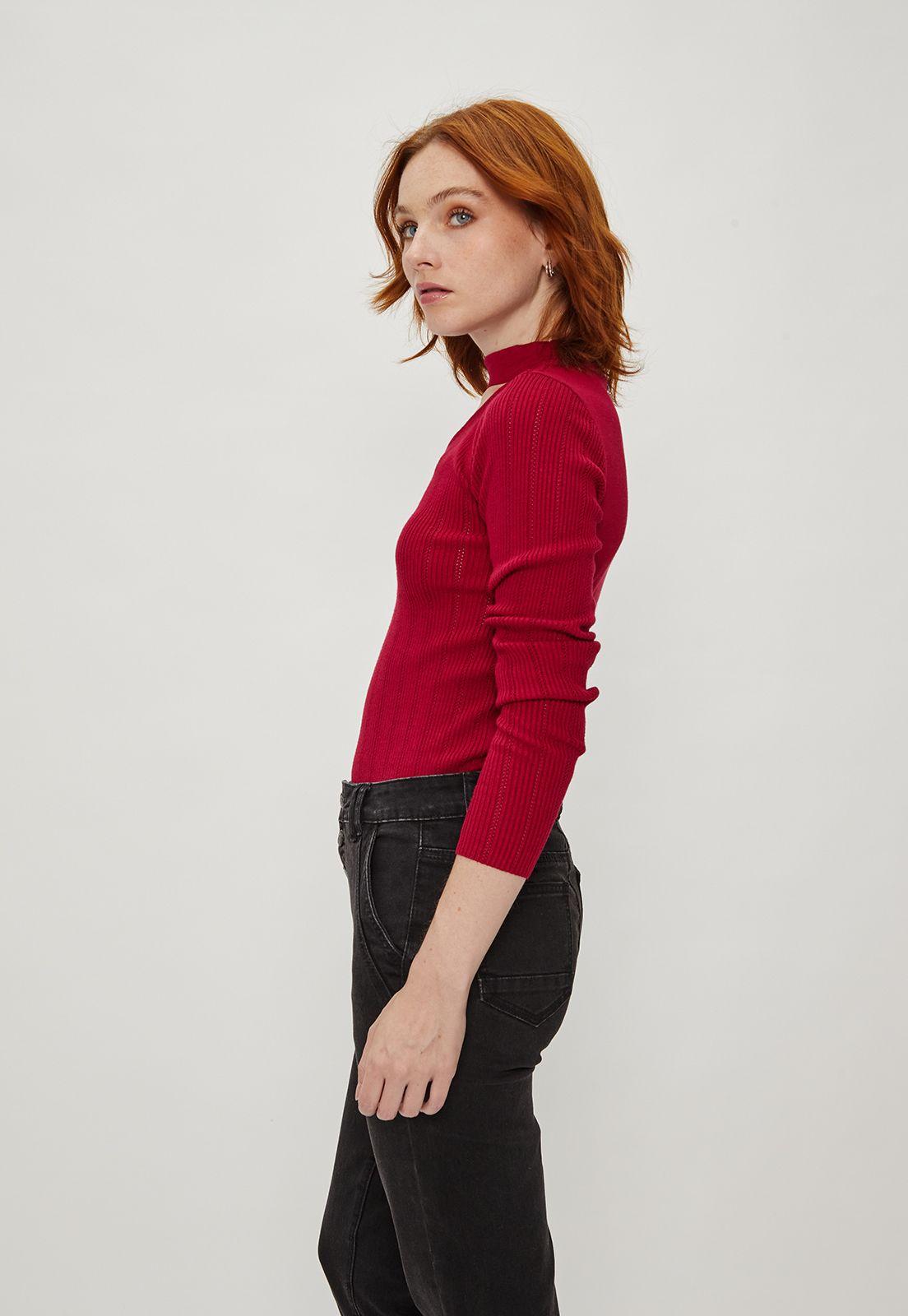 Sweater Liso Burdeo iO 18120124056112-3
