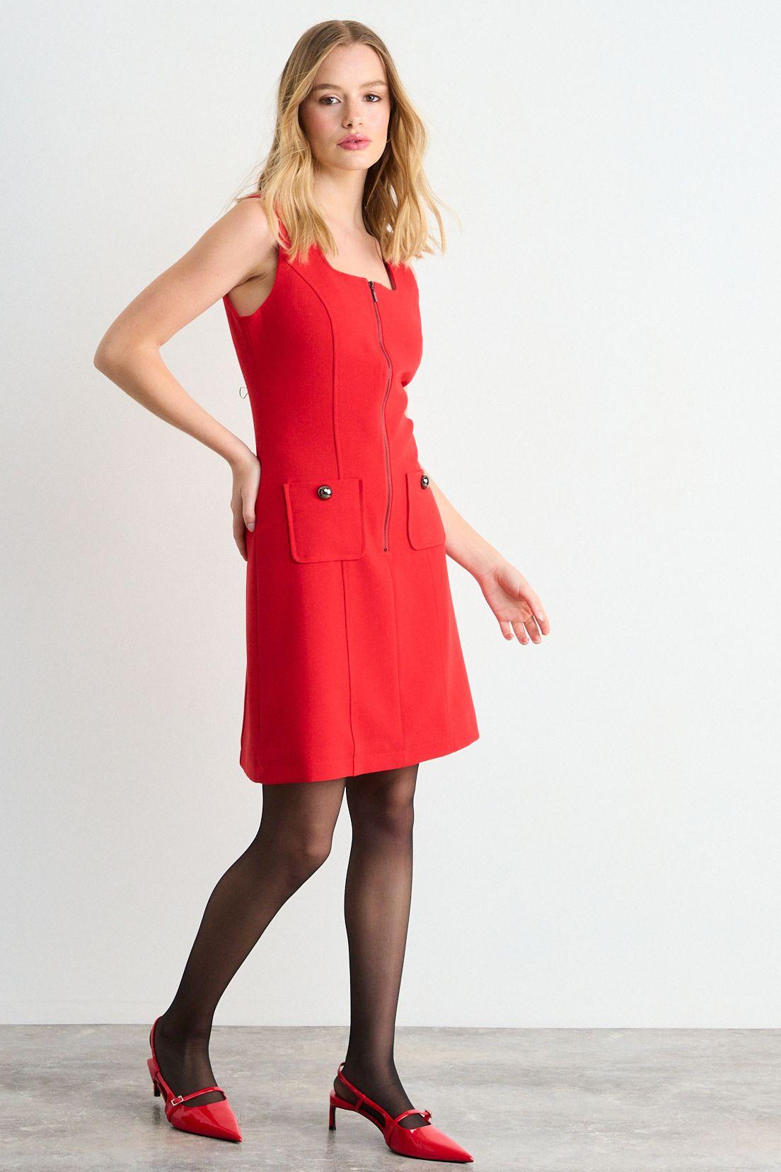 Vestido Liso Rojo iO 13020126050103-3
