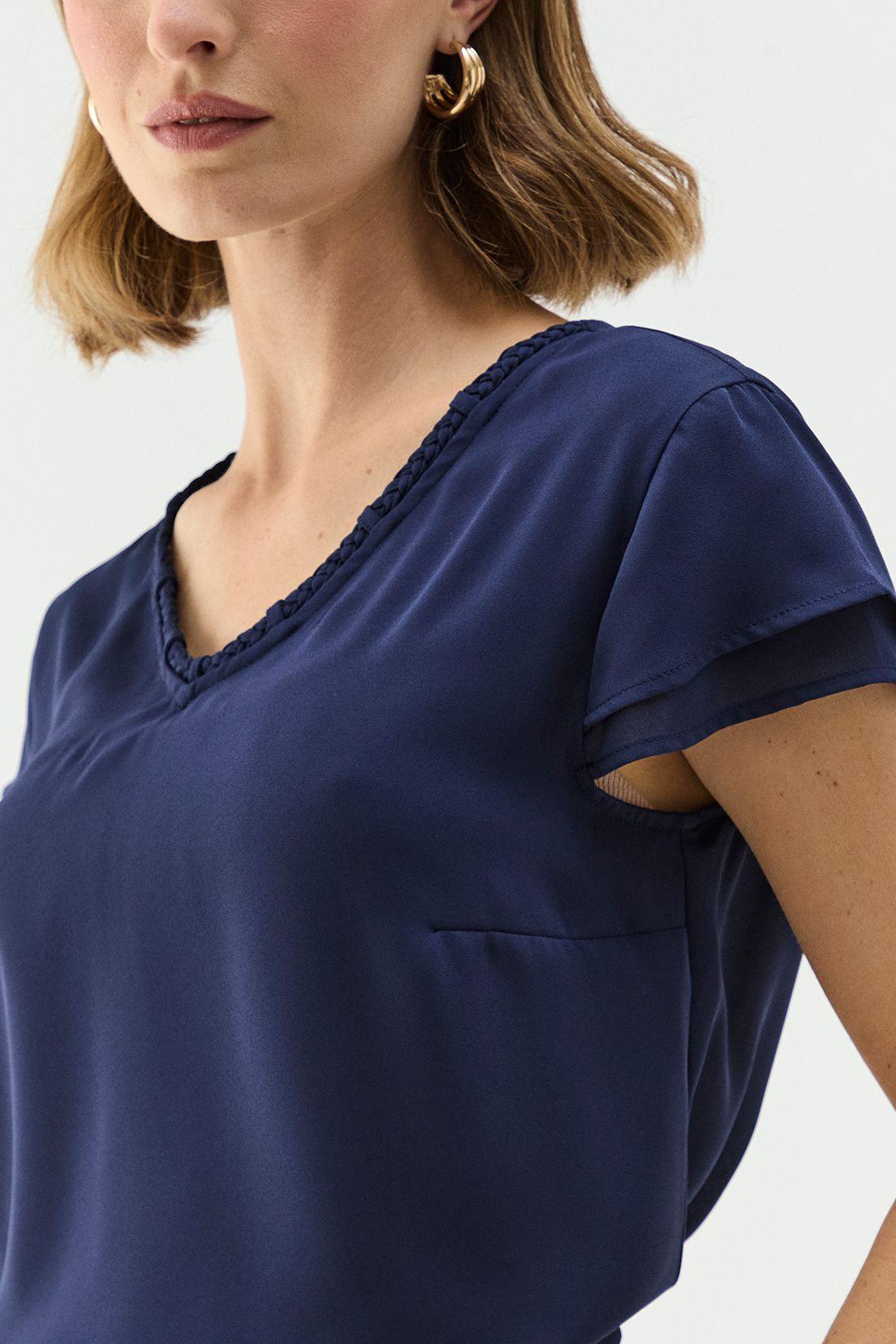 Blusa Lisa Azul Ma Griffe 14004224008104-1