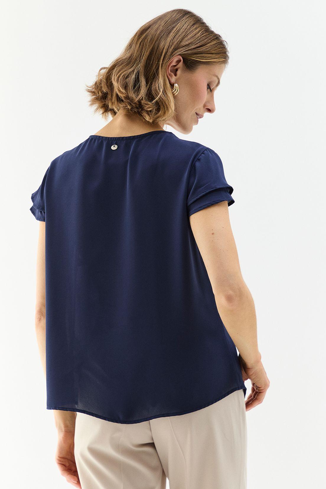 Blusa Lisa Azul Ma Griffe 14004224008104-3