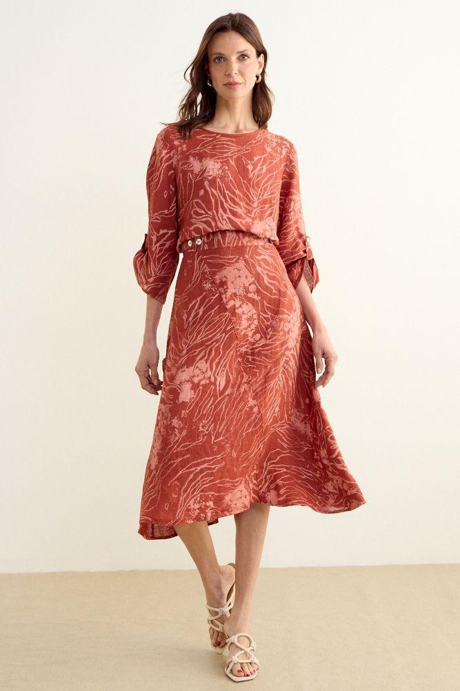 Falda Fantasia Naranjo Ma Griffe 12102225300114-0