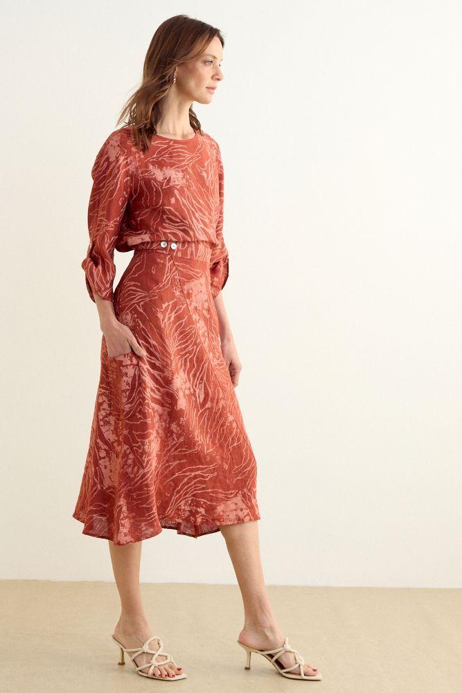 Falda Fantasia Naranjo Ma Griffe 12102225300114-4