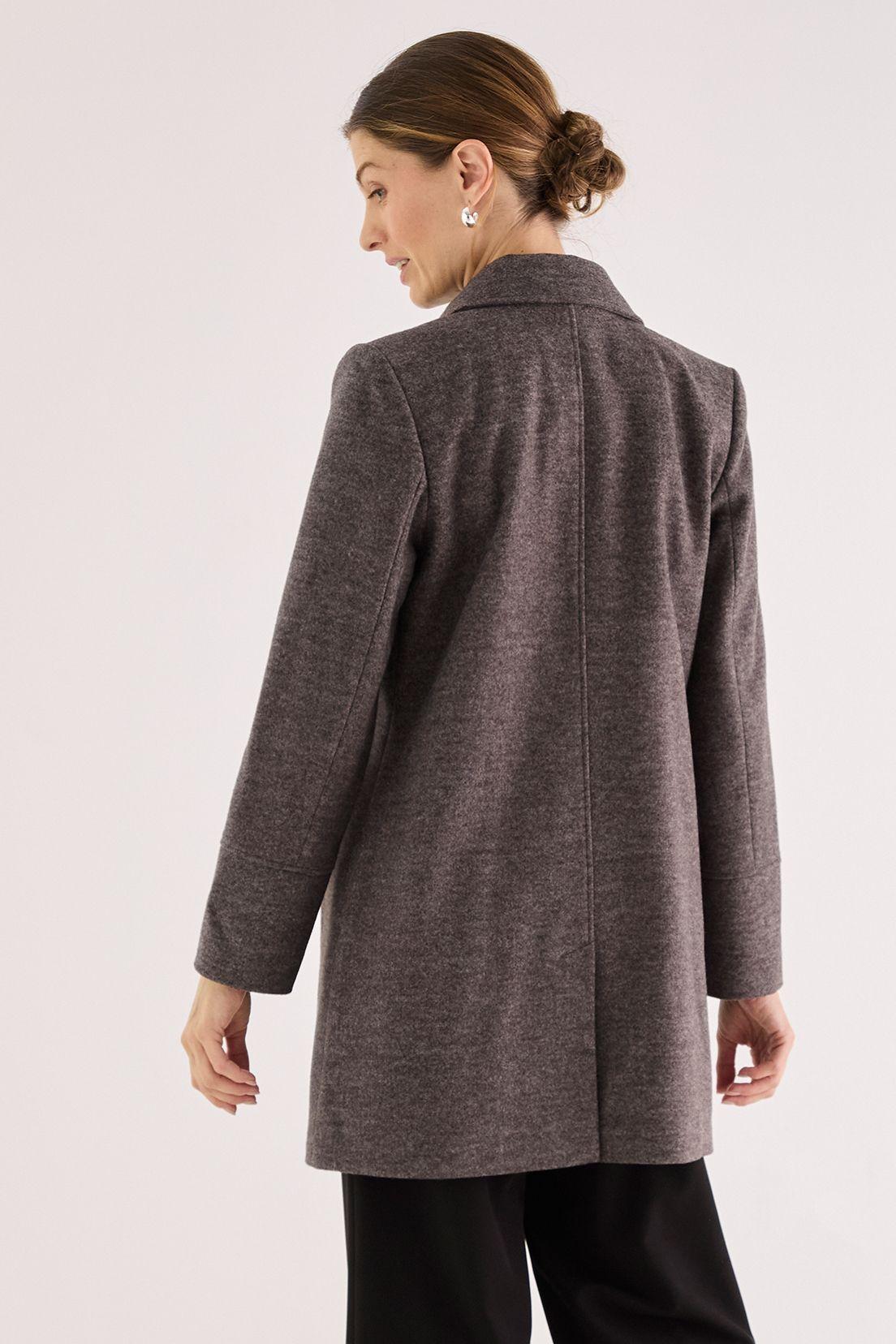 Abrigo Cuello Camisero Gris 17202125002163-3