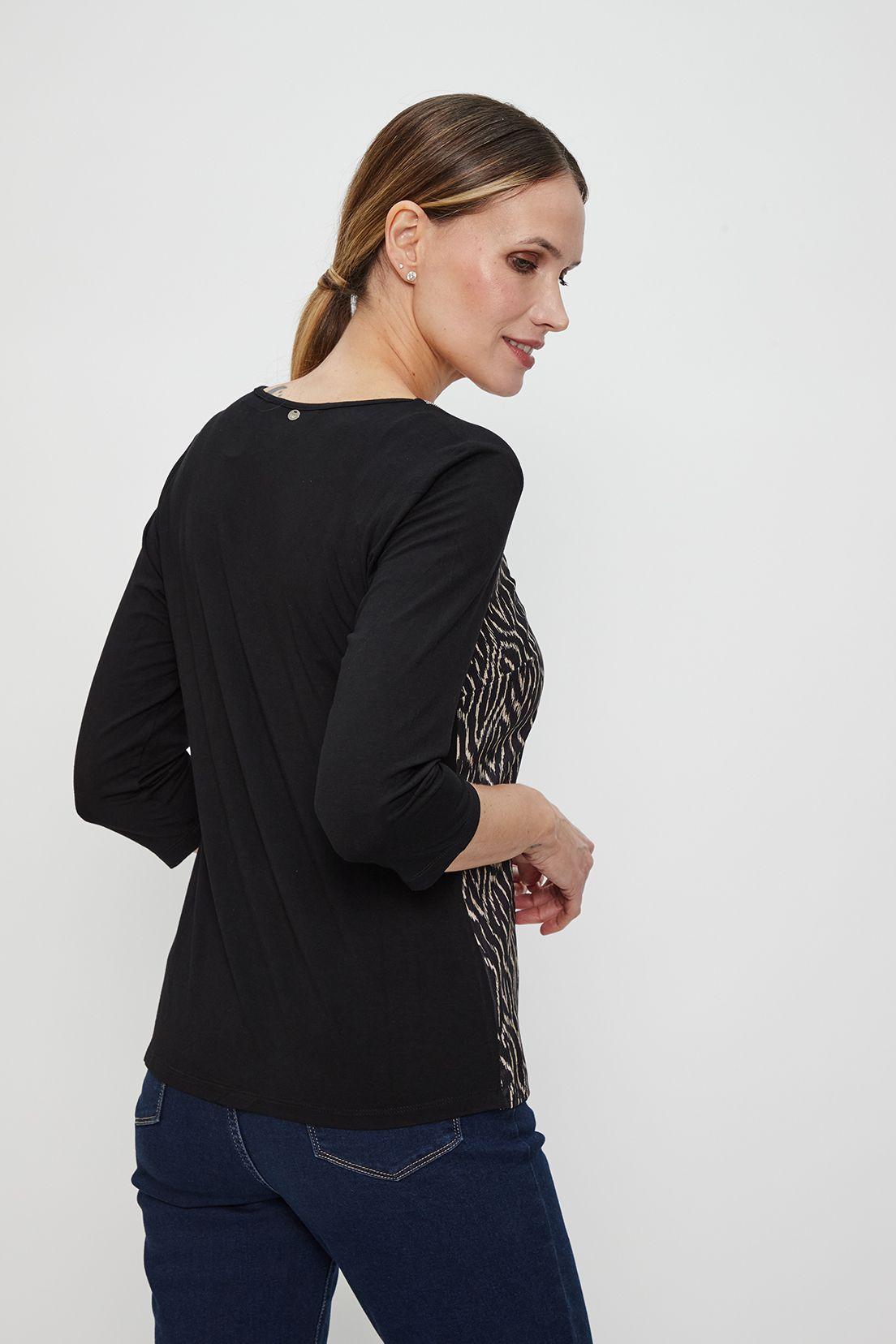 Polera Estampada Negro Ma Griffe 14602224051102-3
