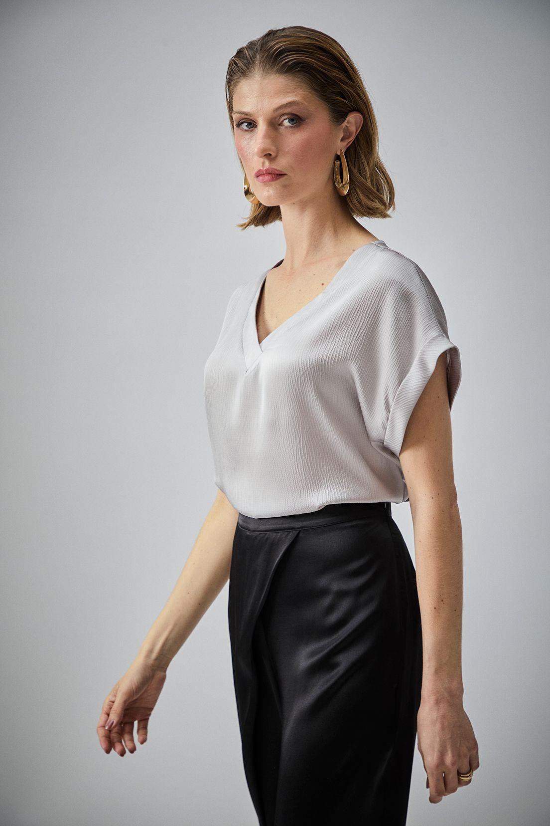 Blusa Coctail Gris Ma Griffe 14002224101113-2