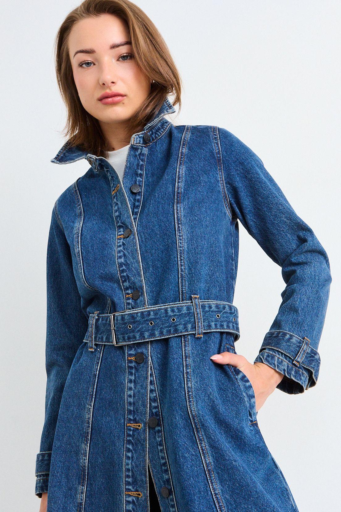 Trench Liso Azul iO 17420126002104-0