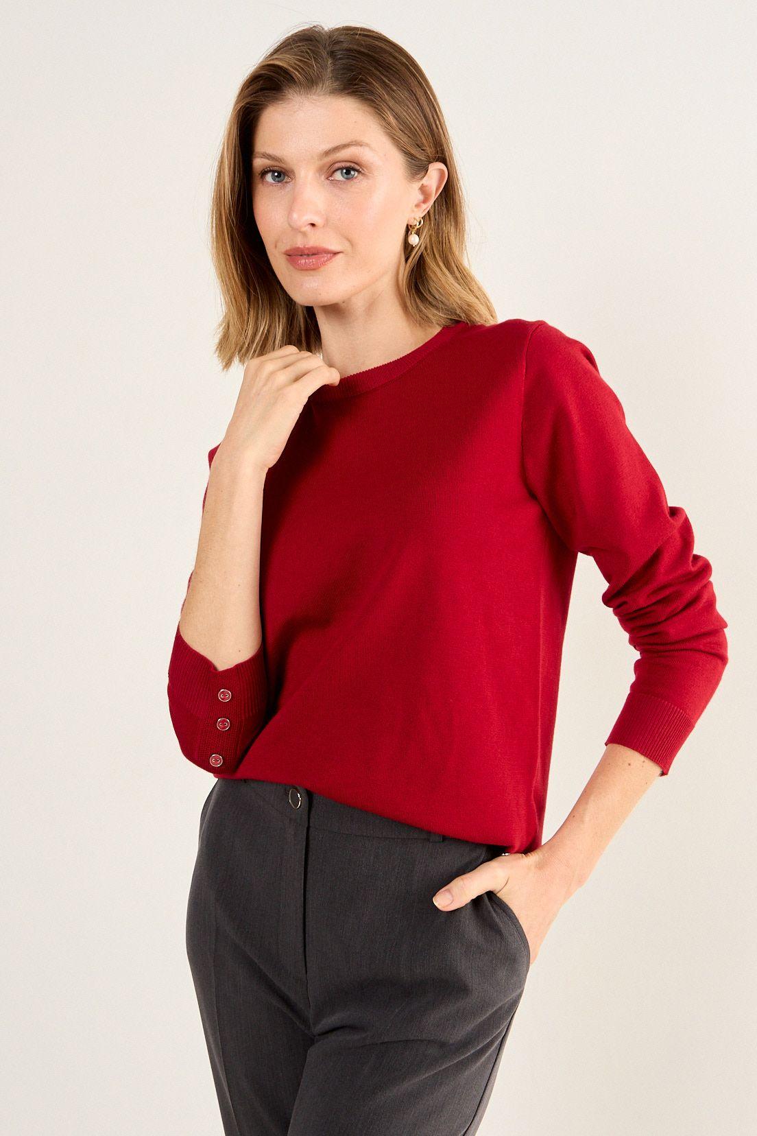 Sweater Liso Rojo Ma Griffe 18102126200103-0