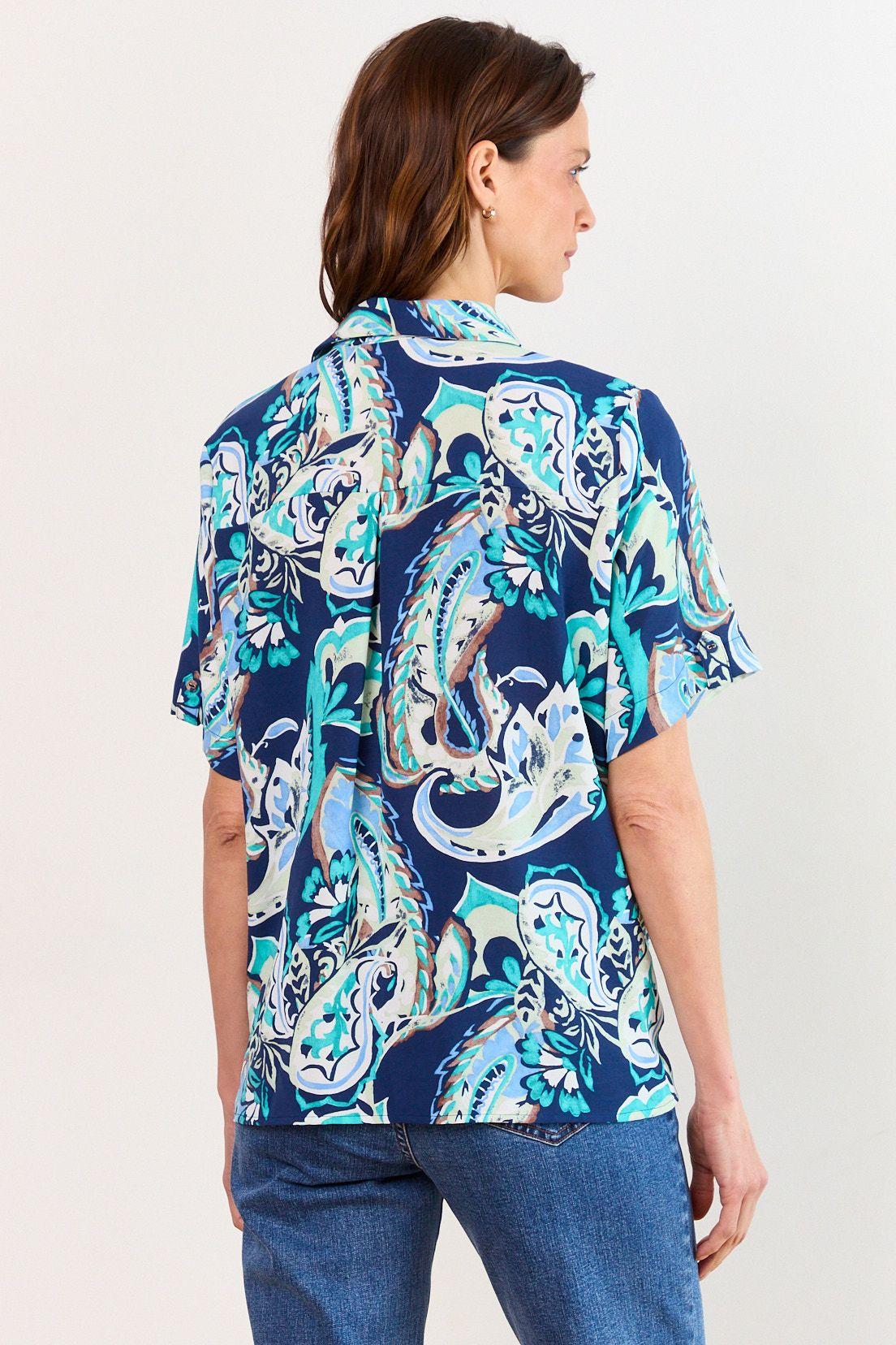 Blusas Manga Corta Azul Ma Griffe 14102226008104-2