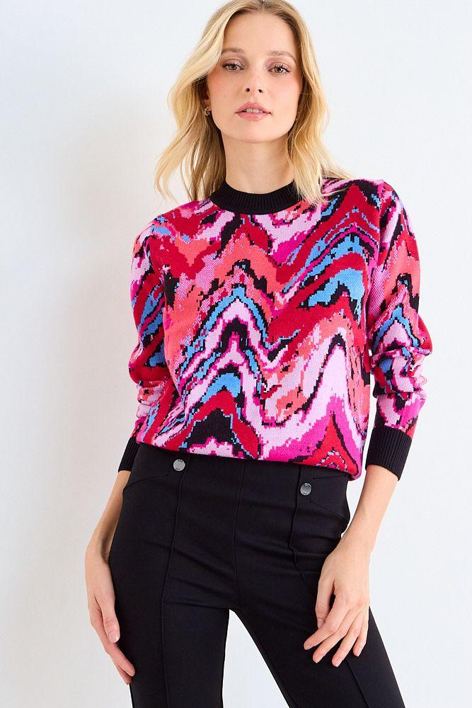 Sweater Jacquard Rojo Ash 18707126003103-0