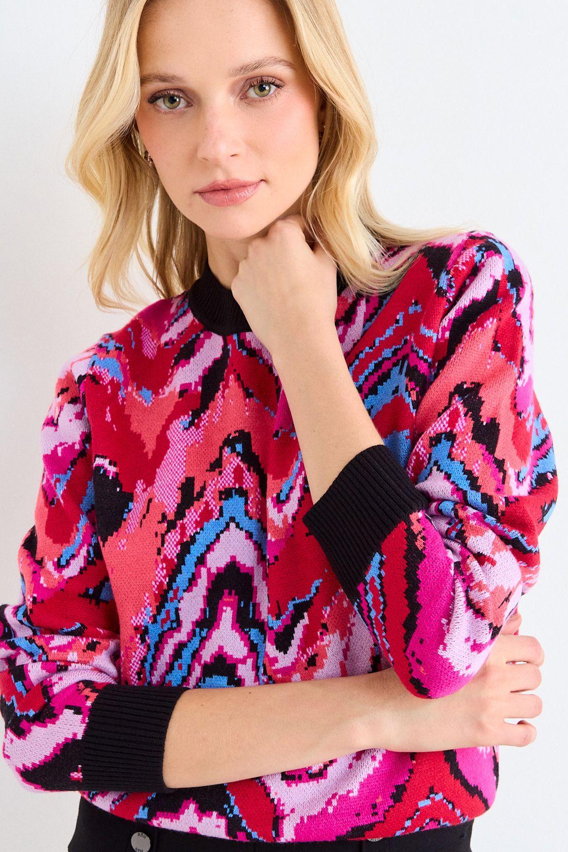 Sweater Jacquard Rojo Ash 18707126003103-1