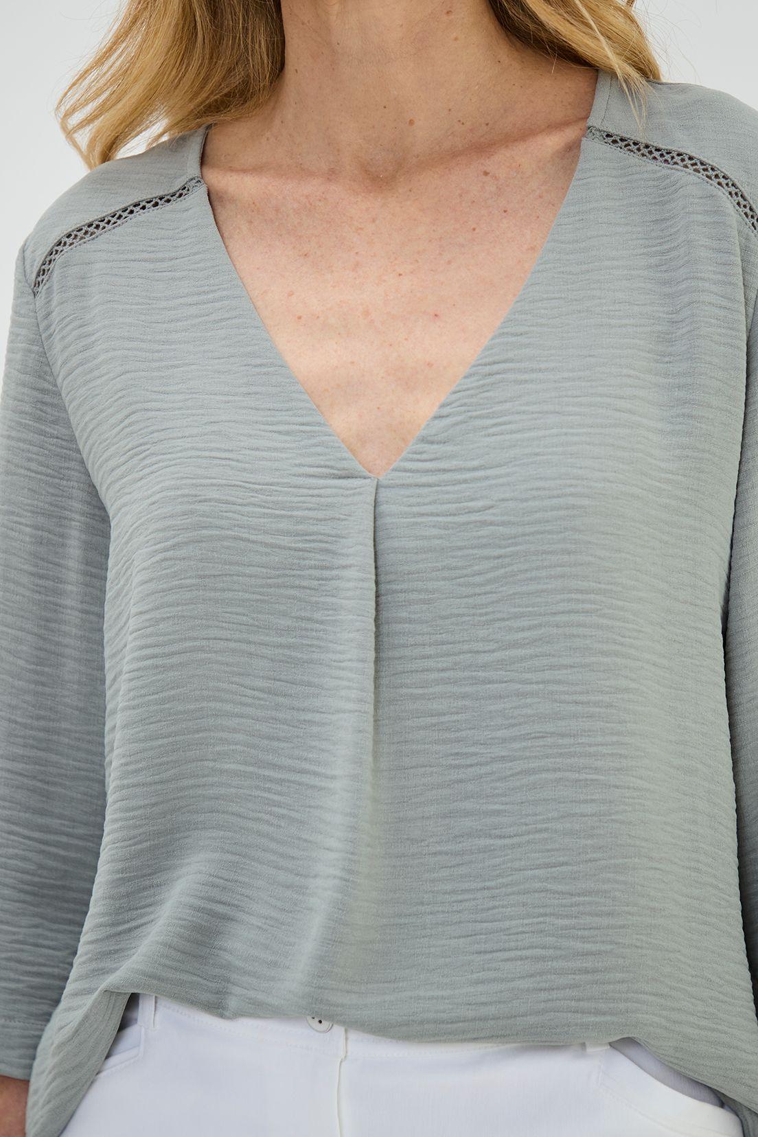 Blusa Escote En V Verde Ma Griffe 14002224007126-1