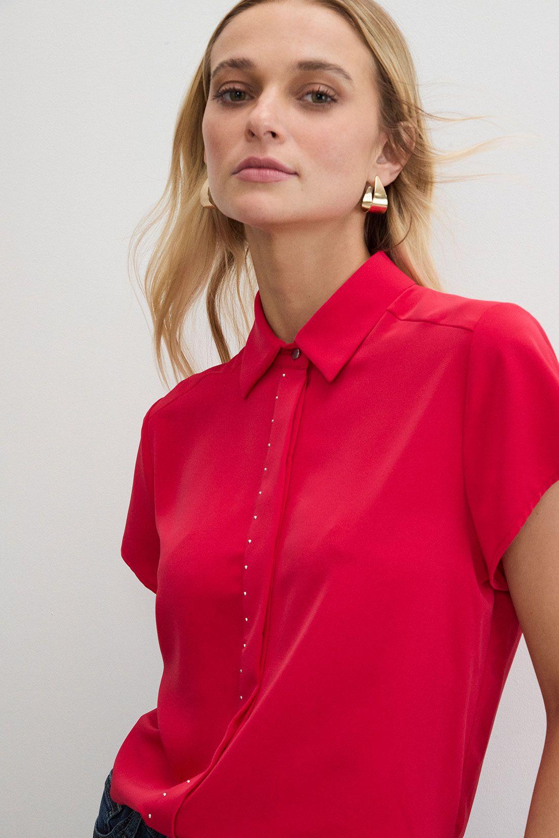 Blusas Manga Corta Rojo Ash 14007125070103-1