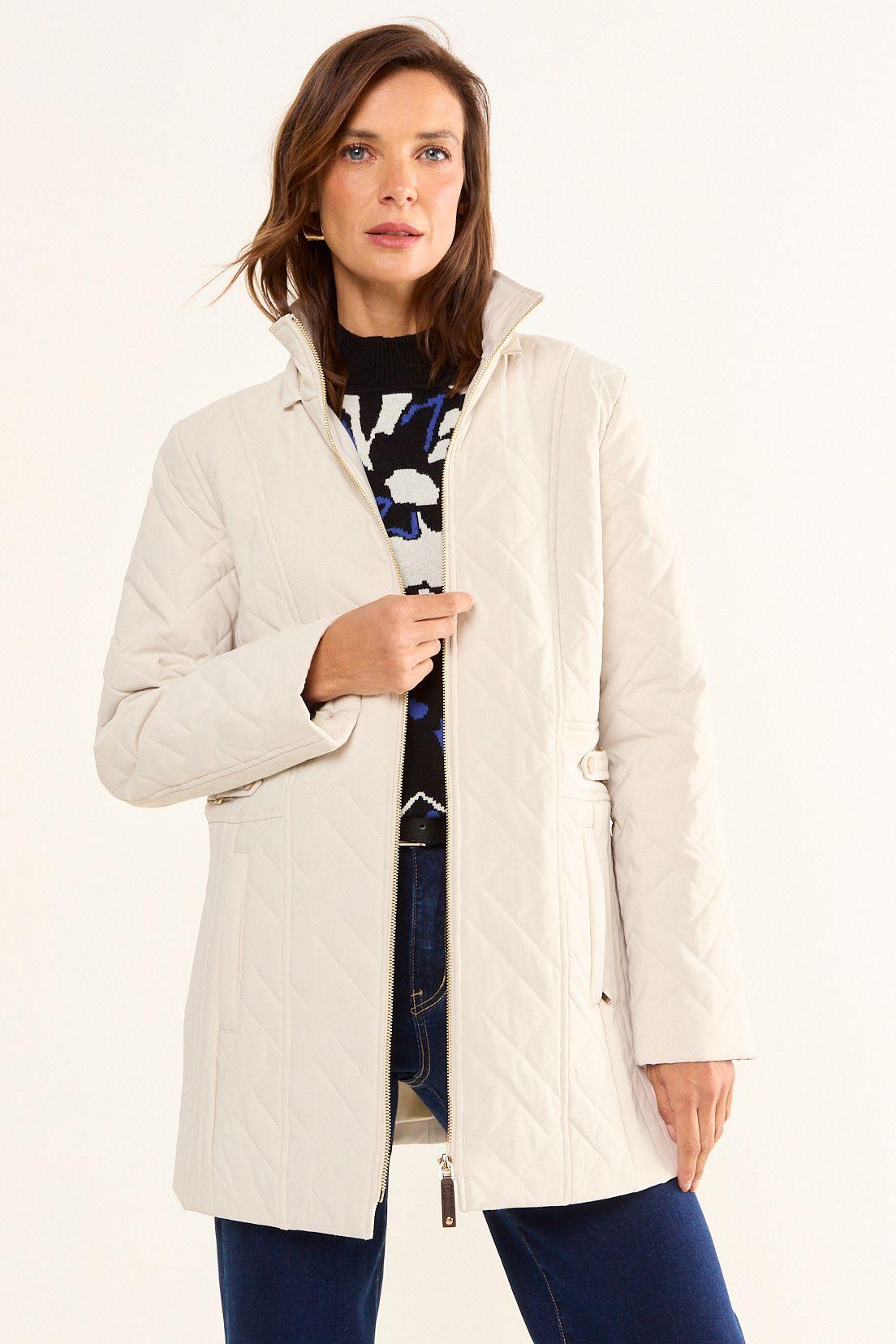 Parka Con Gorro Y Cierre Beige Ma Griffe 17602126002106-0