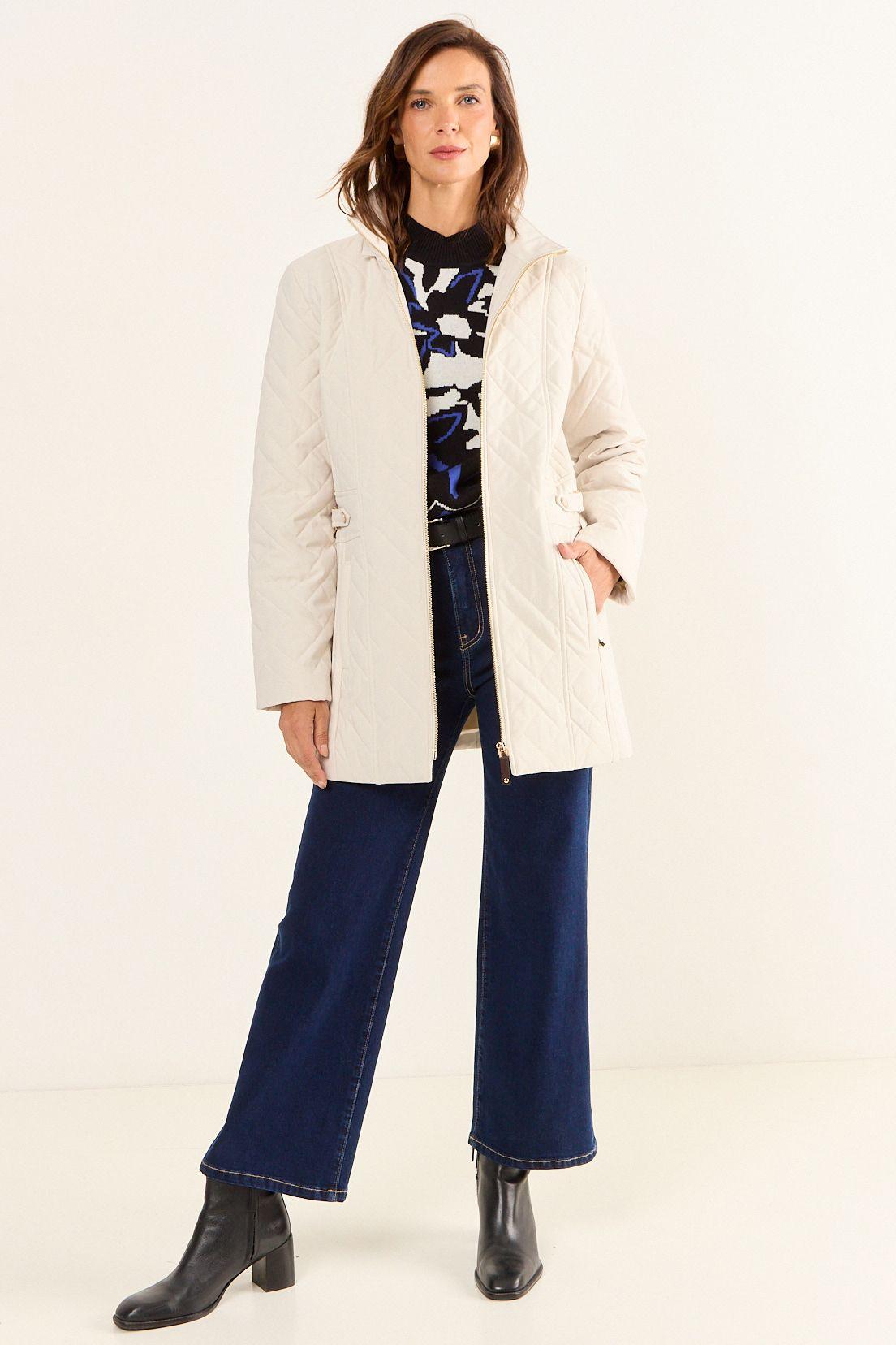 Parka Con Gorro Y Cierre Beige Ma Griffe 17602126002106-3