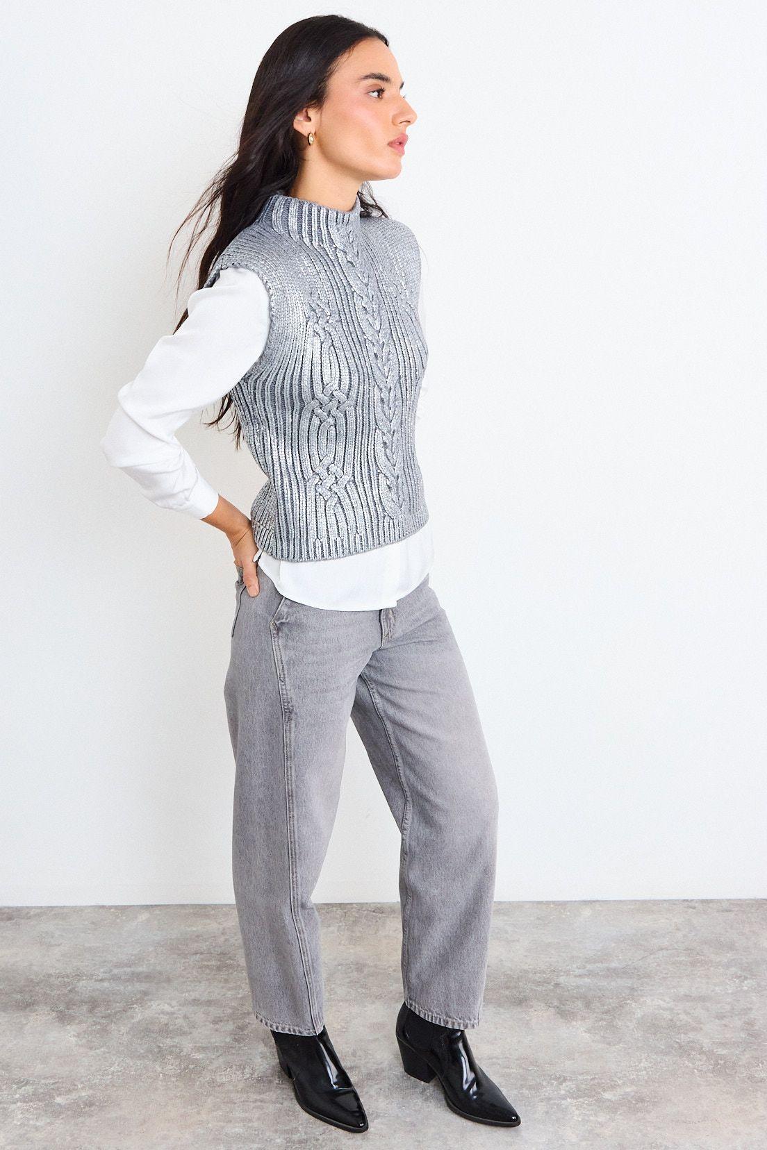 Sweater Sin Mangas Folia Gris iO 18120126022113-4