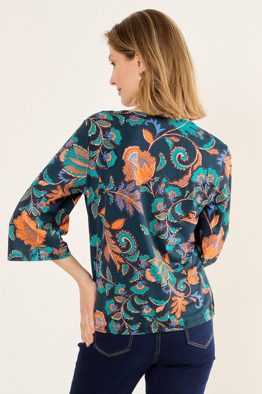 Polera Escote En V Azul Ma Griffe 14302126001104-2