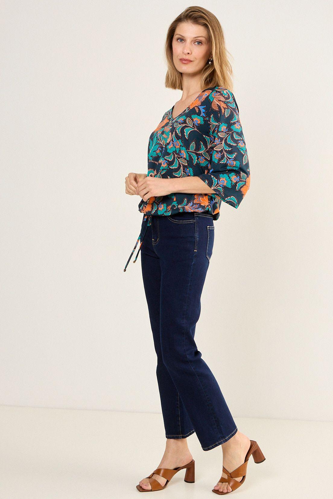 Polera Escote En V Azul Ma Griffe 14302126001104-3