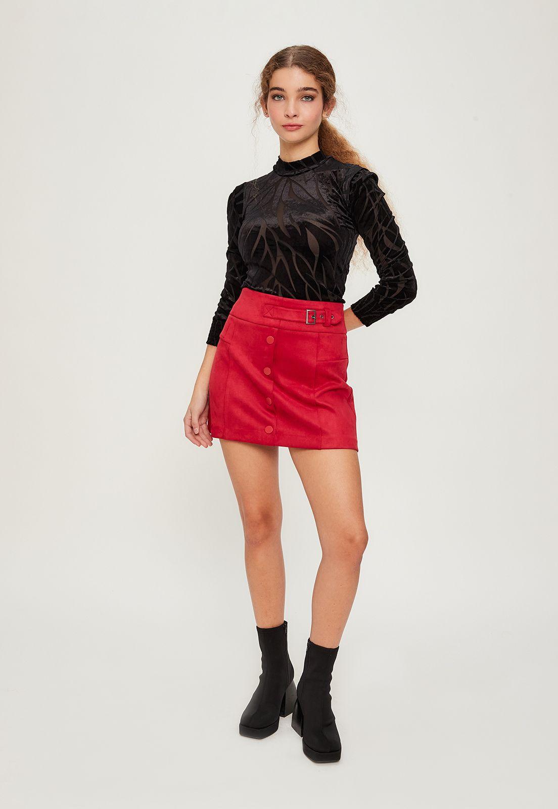 Falda Lisa Rojo iO 12020224001103-0
