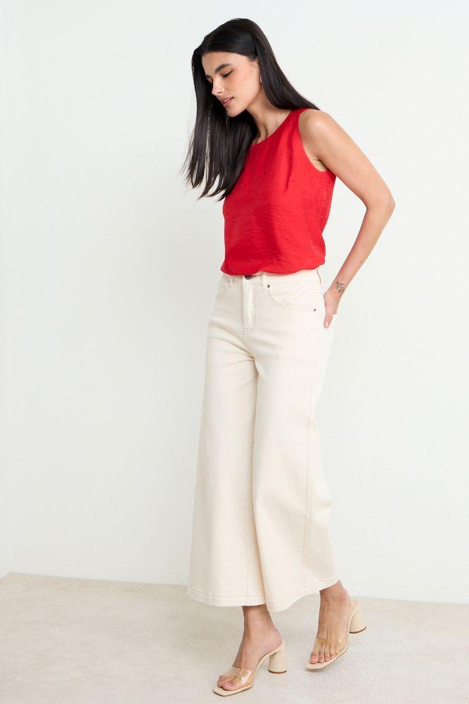 Blusa Lisa Sin Mangas Rojo Ash 14007225064103-4