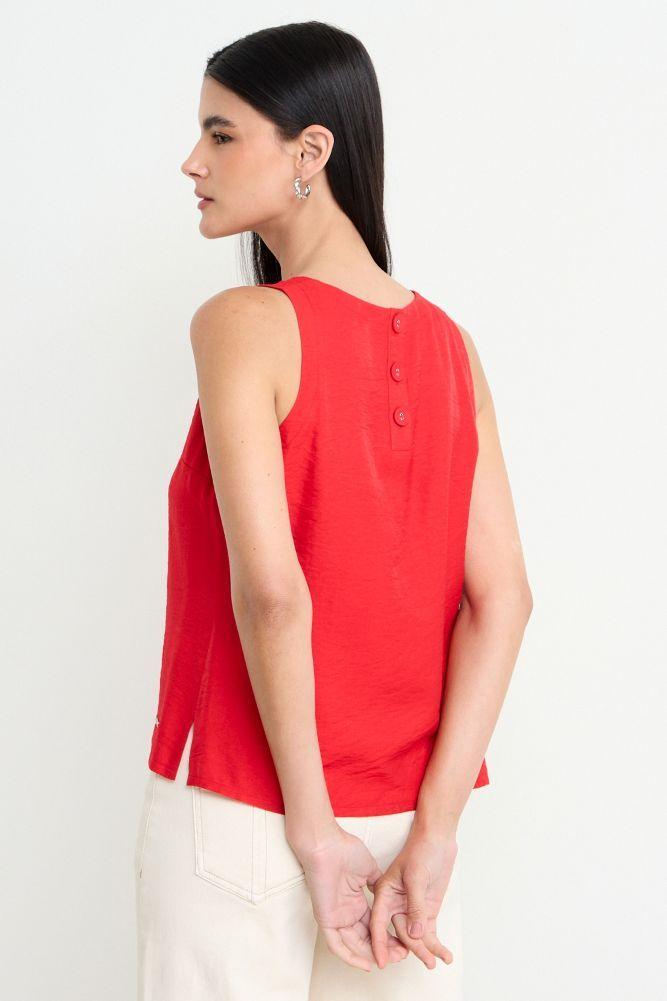 Blusa Lisa Sin Mangas Rojo Ash 14007225064103-1