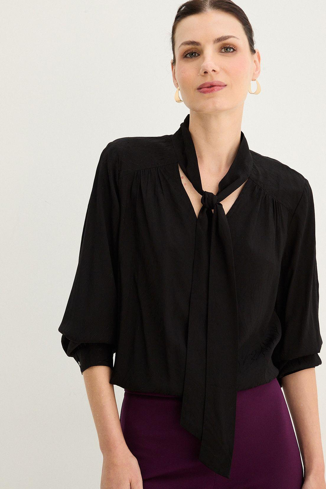 Blusa Con Lazo Negro 14002125057102-4