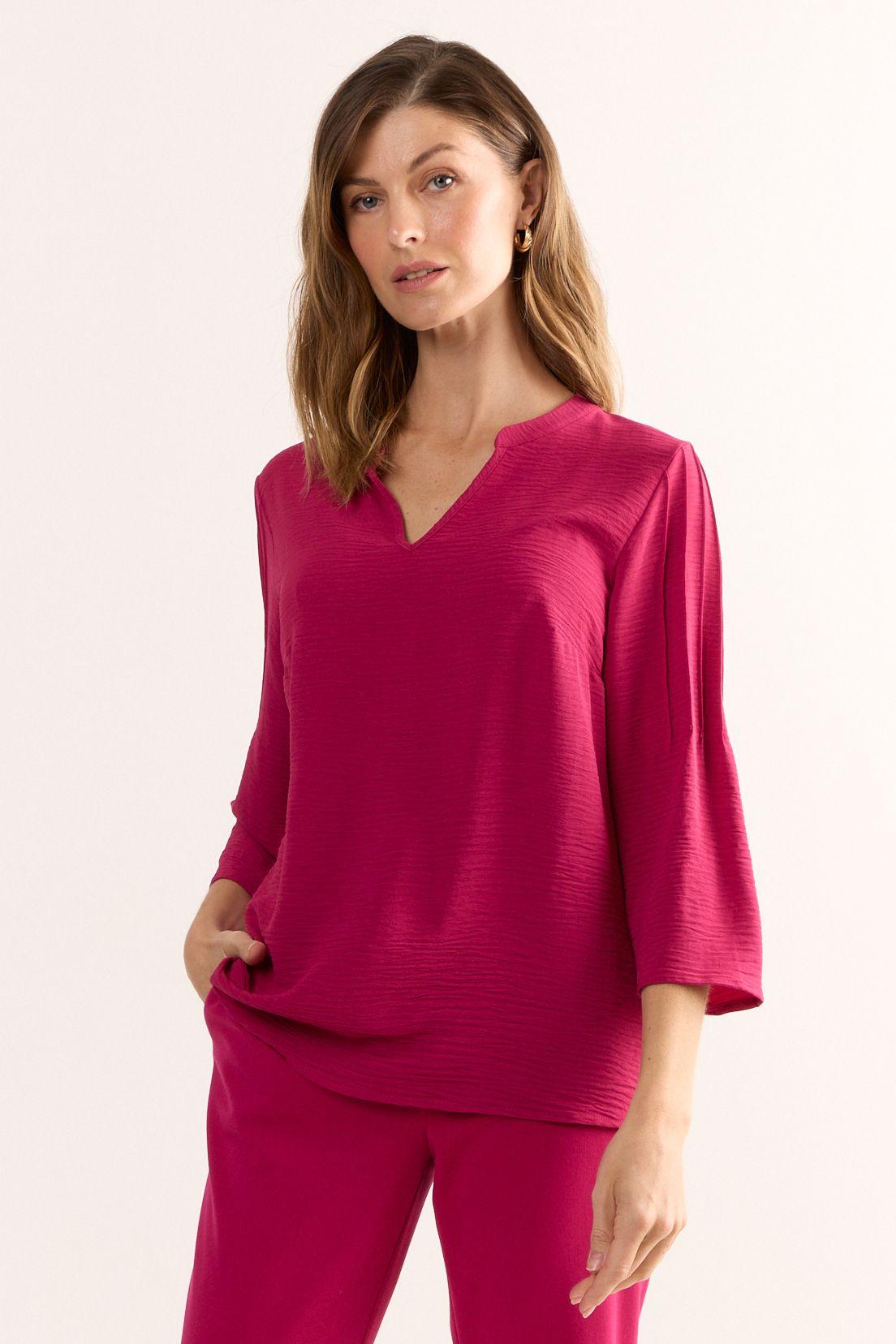 Blusas Manga Larga Fucsia Ma Griffe 14002225001116-0