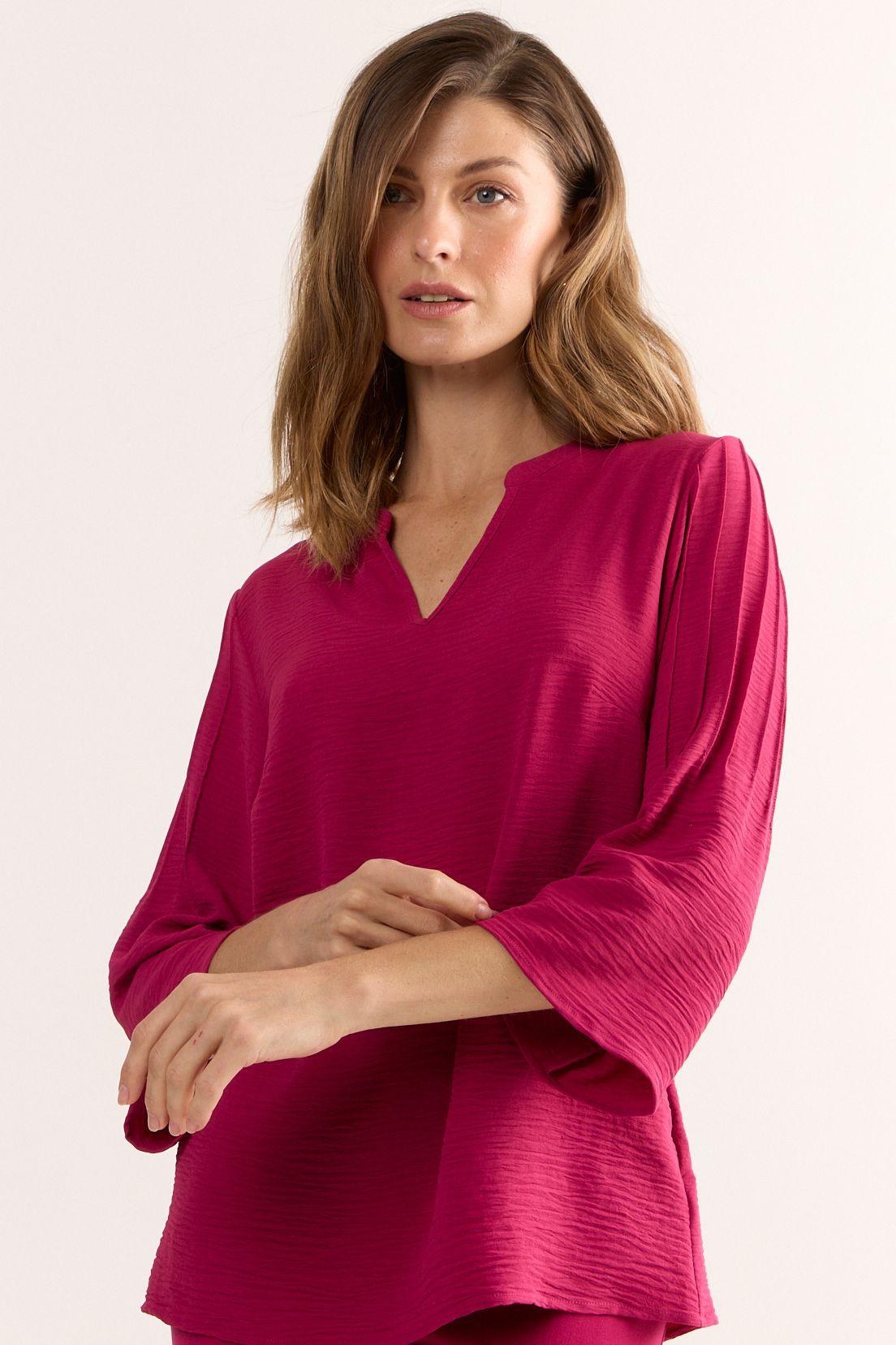 Blusas Manga Larga Fucsia Ma Griffe 14002225001116-1