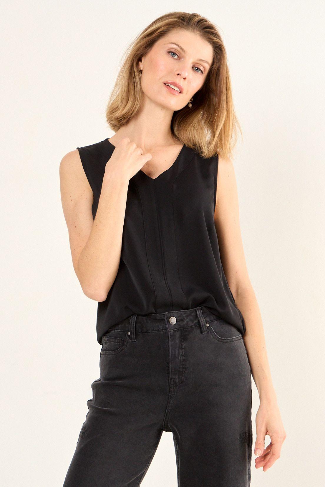 Blusa Sin Mangas Negro Ma Griffe 14002126050102-0