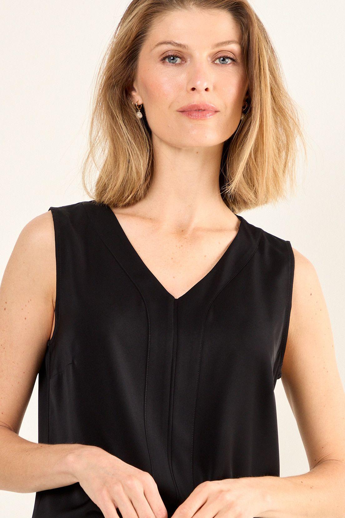 Blusa Sin Mangas Negro Ma Griffe 14002126050102-1