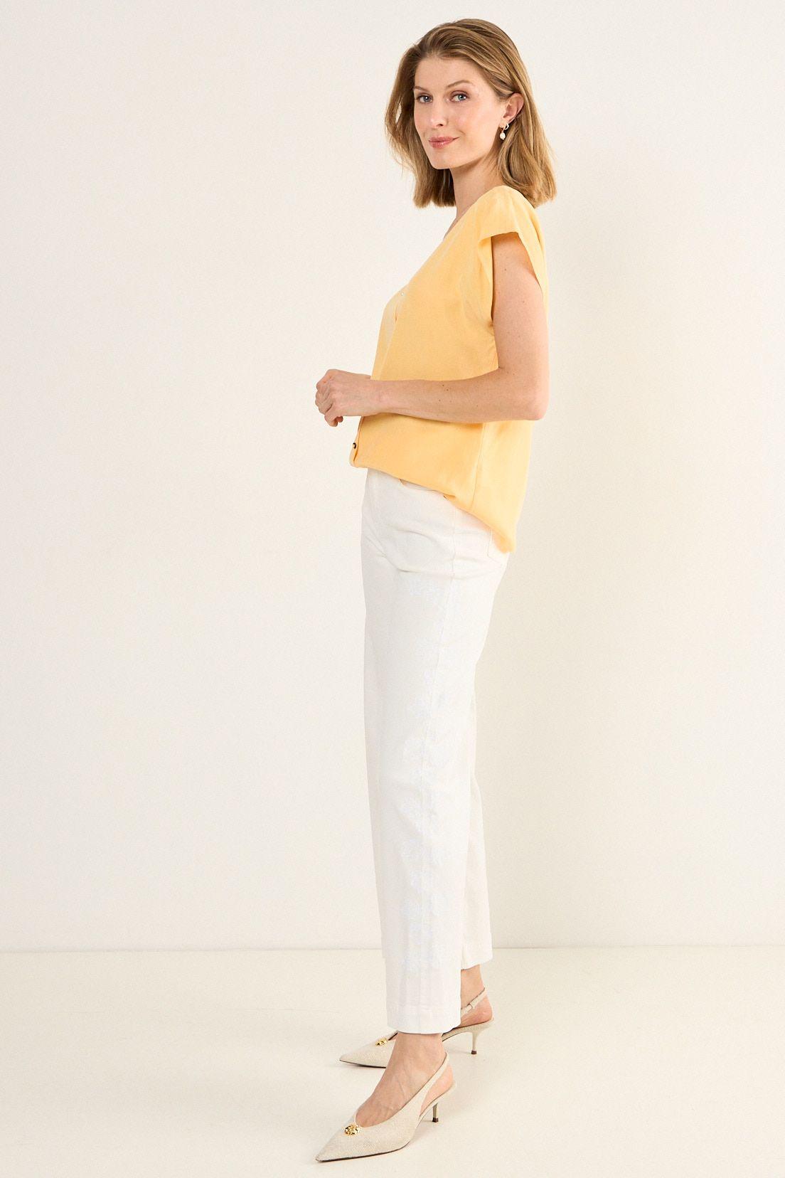 Blusa Escote En V Naranjo Ma Griffe 14002126001131-4