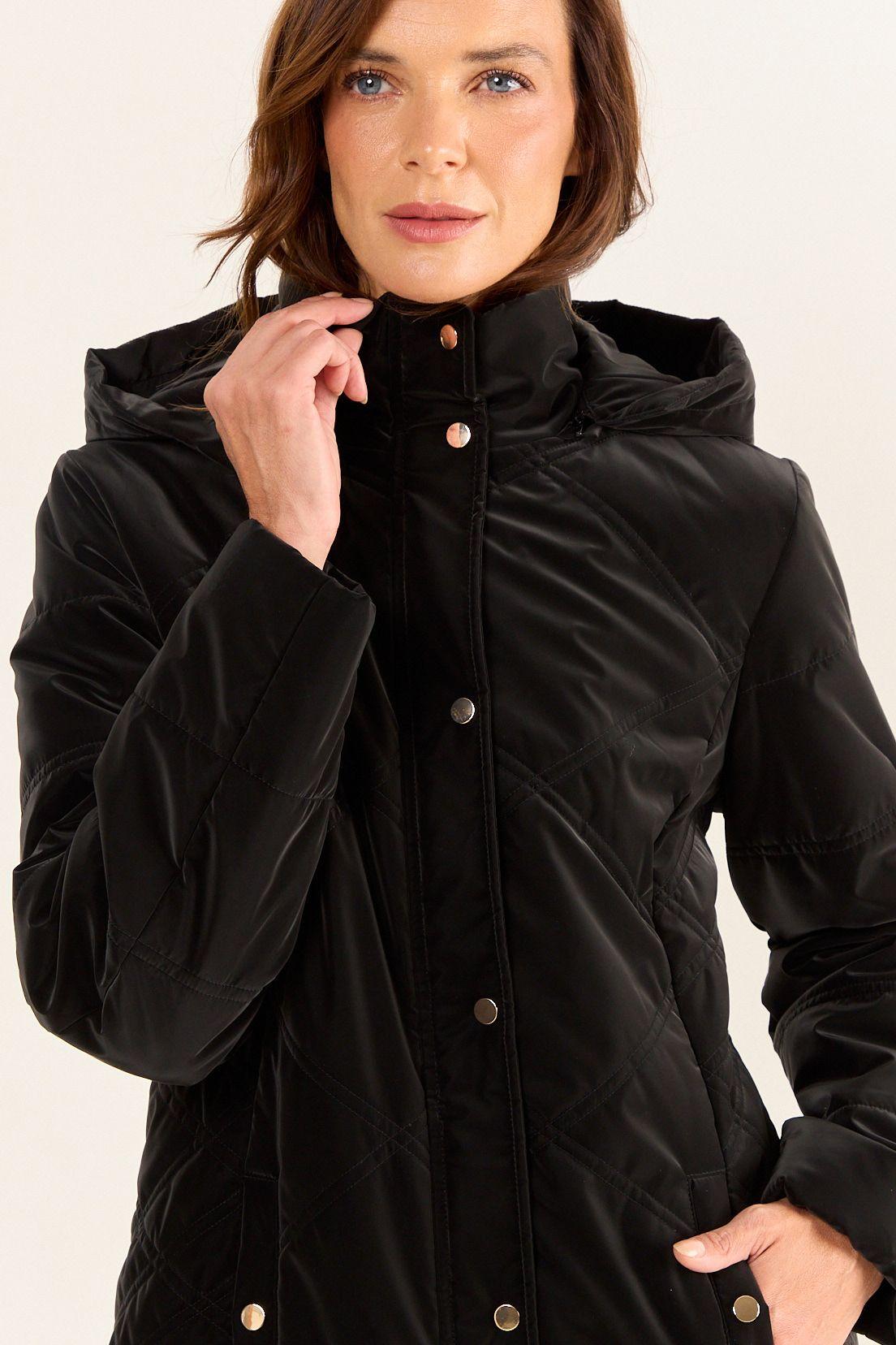 Parka Con Gorro Negro Ma Griffe 17602126001102-1