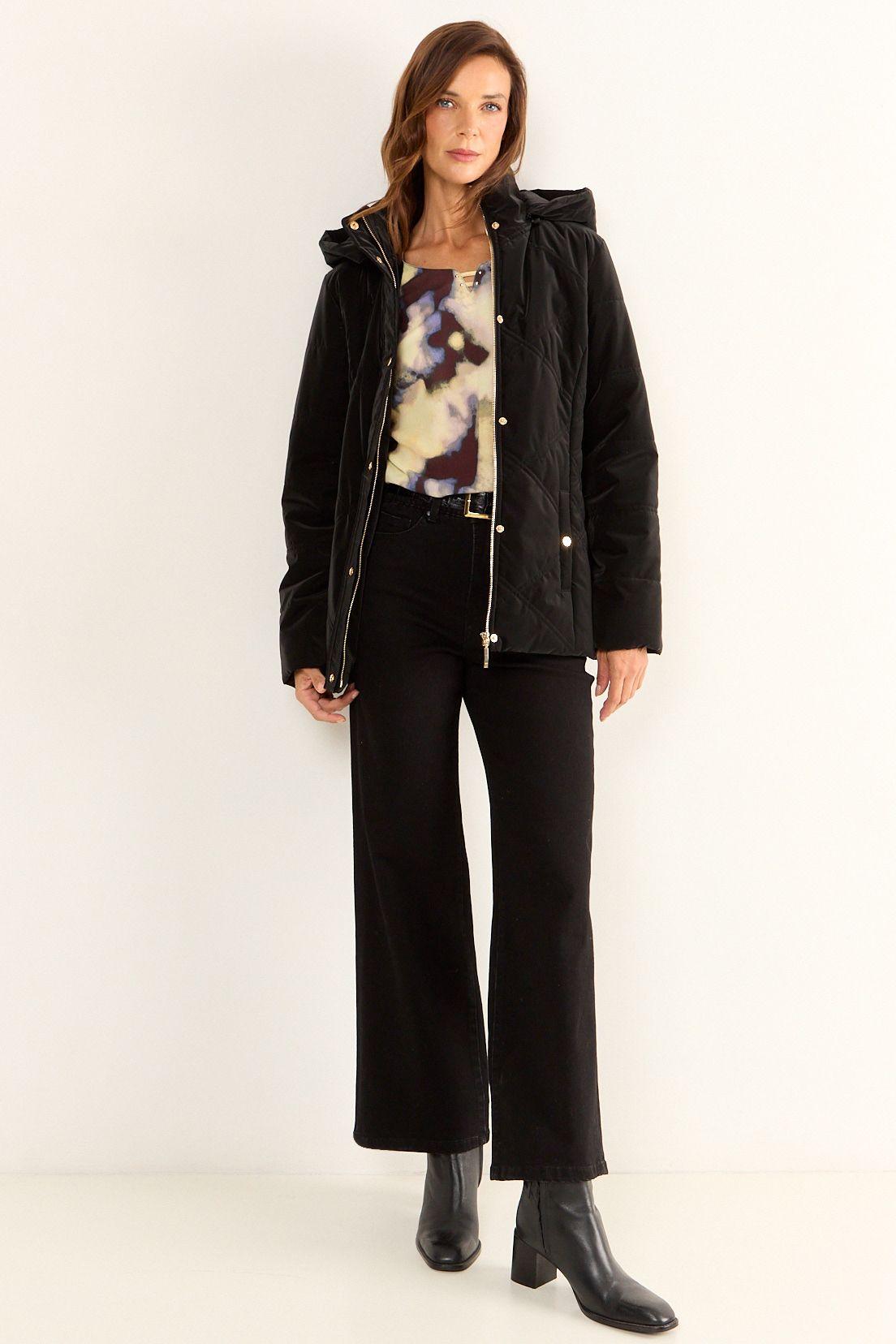 Parka Con Gorro Negro Ma Griffe 17602126001102-4