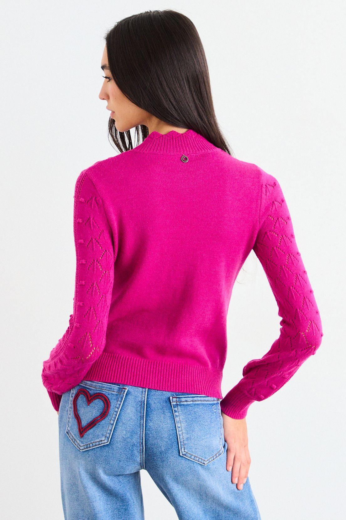 Sweater Liso Fucsia iO 18120126009116-2