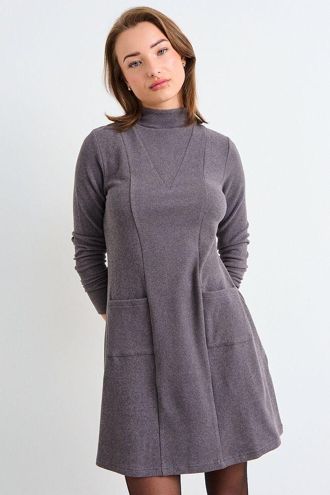 Vestido Liso Gris iO 13020126004163-0