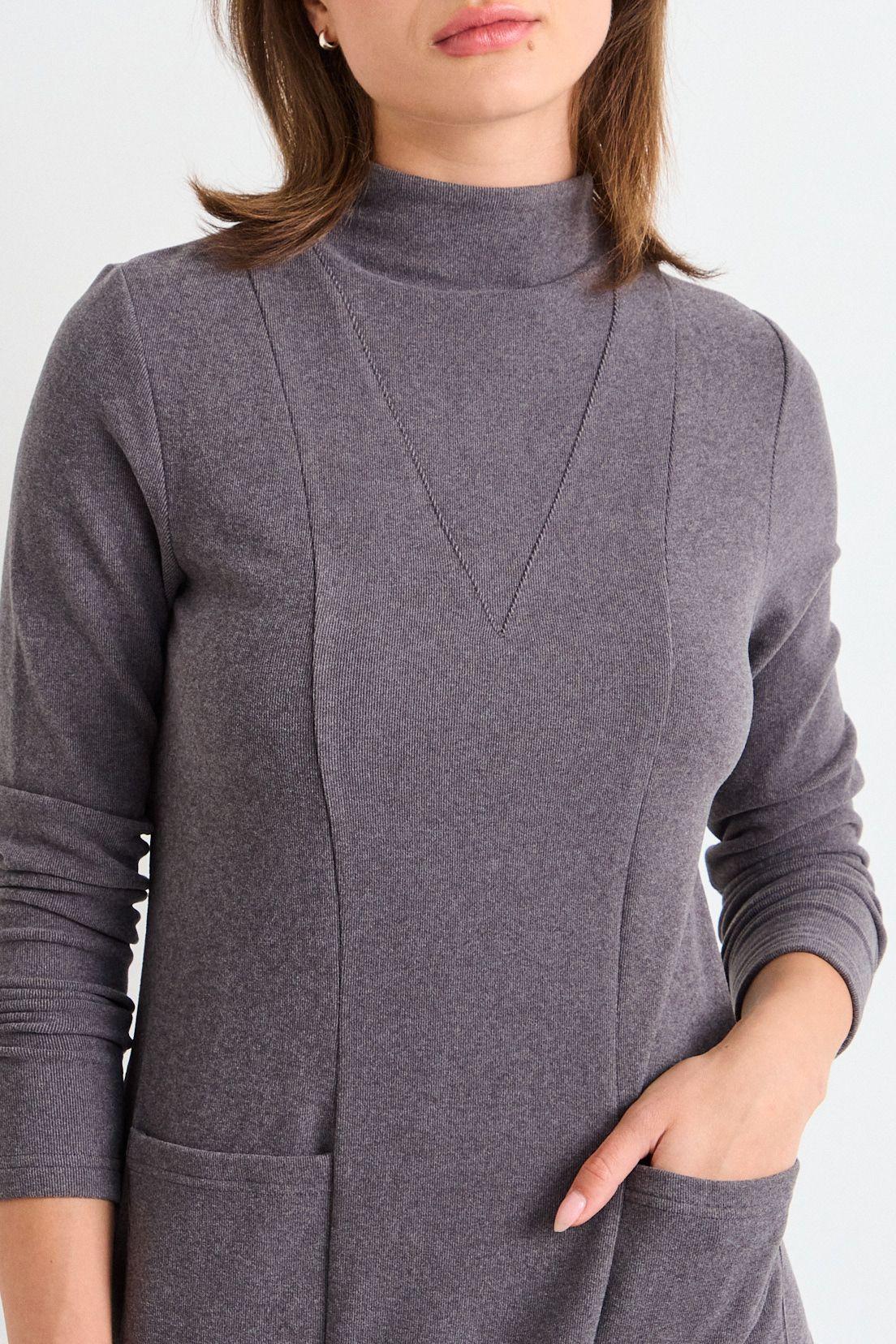 Vestido Liso Gris iO 13020126004163-1