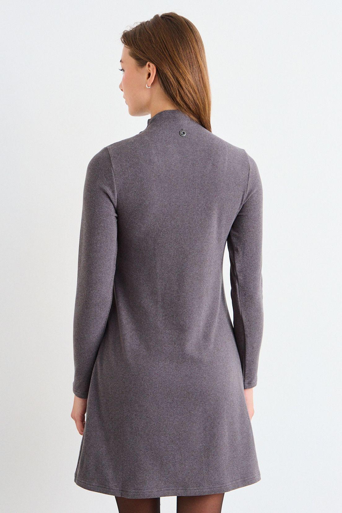 Vestido Liso Gris iO 13020126004163-2