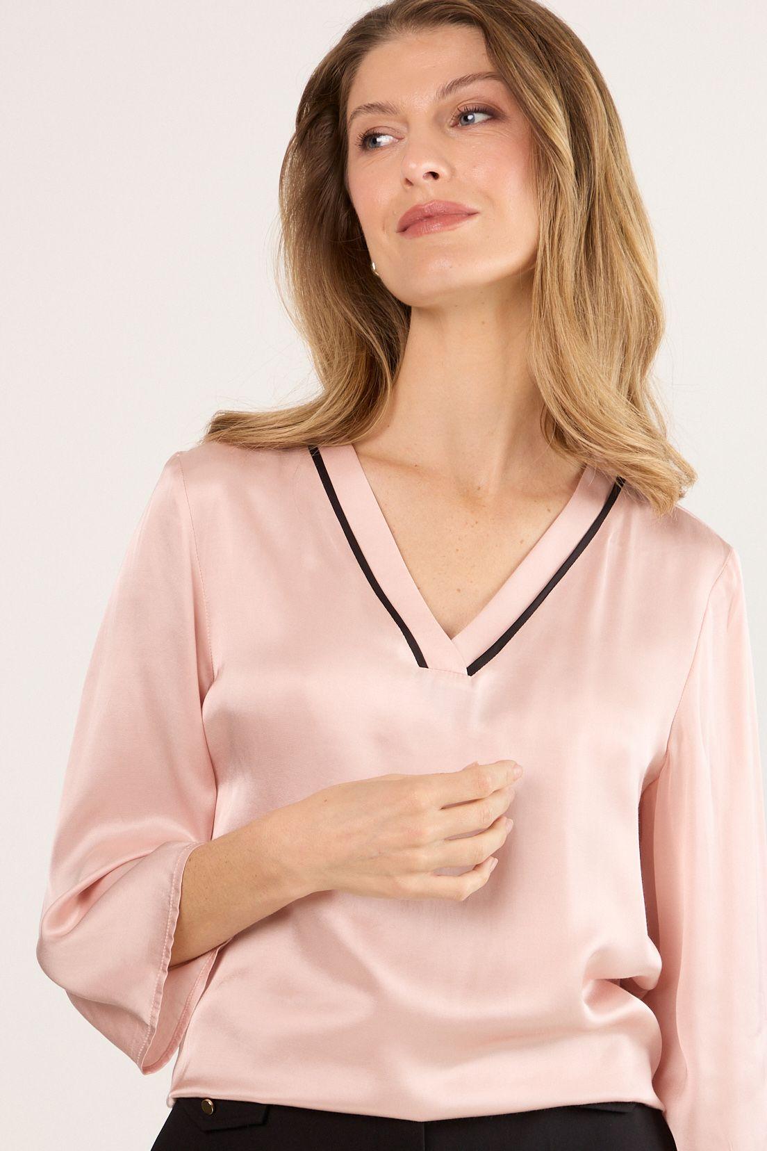 Blusas Manga Larga Rosa Ma Griffe 14002225055123-0