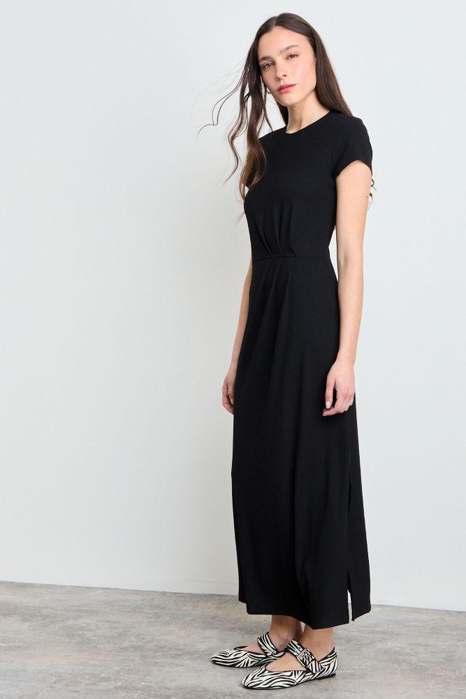 Vestido Liso Largo Negro iO 13420225004102-3