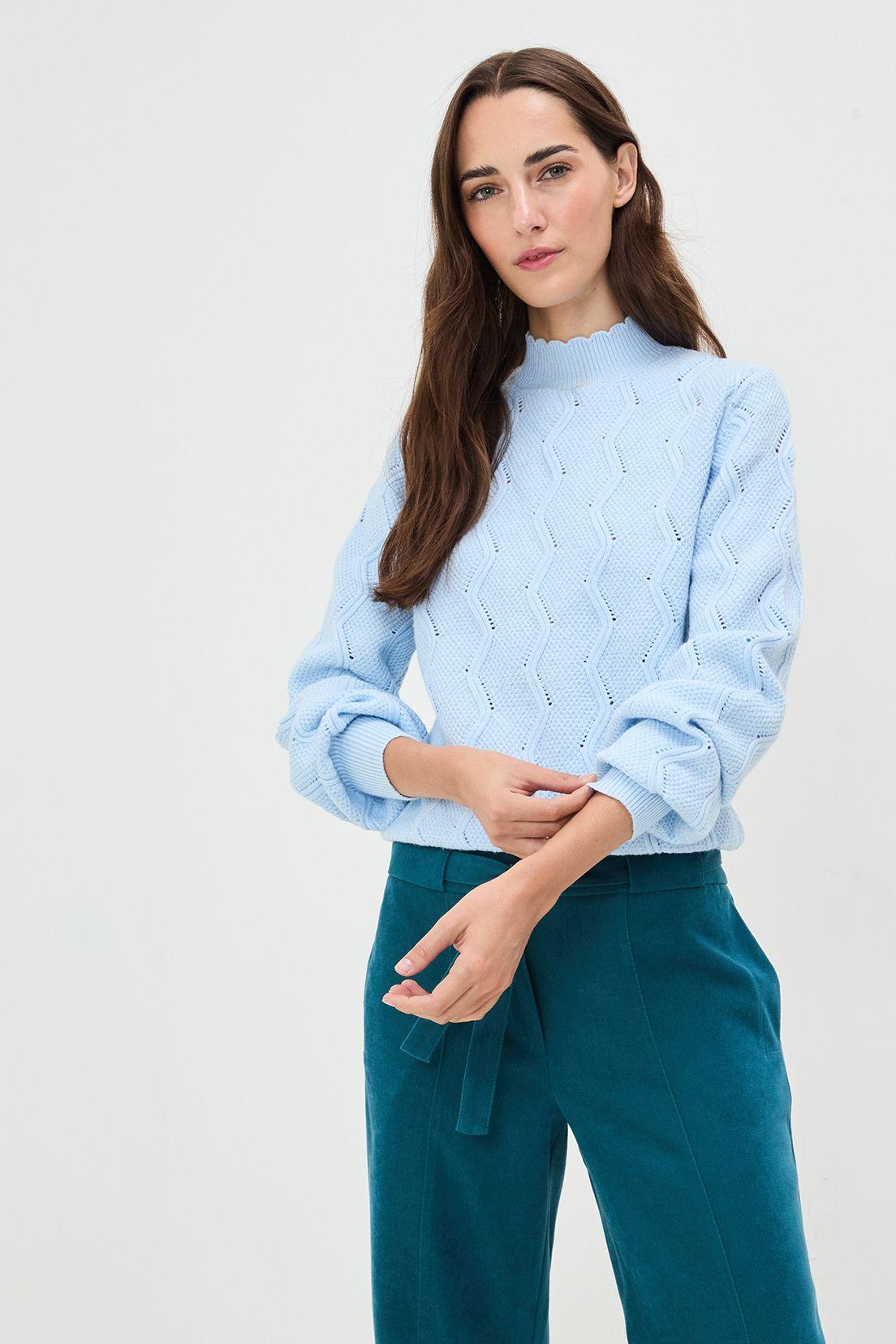 Sweater Liso Celeste 18120125017110-0
