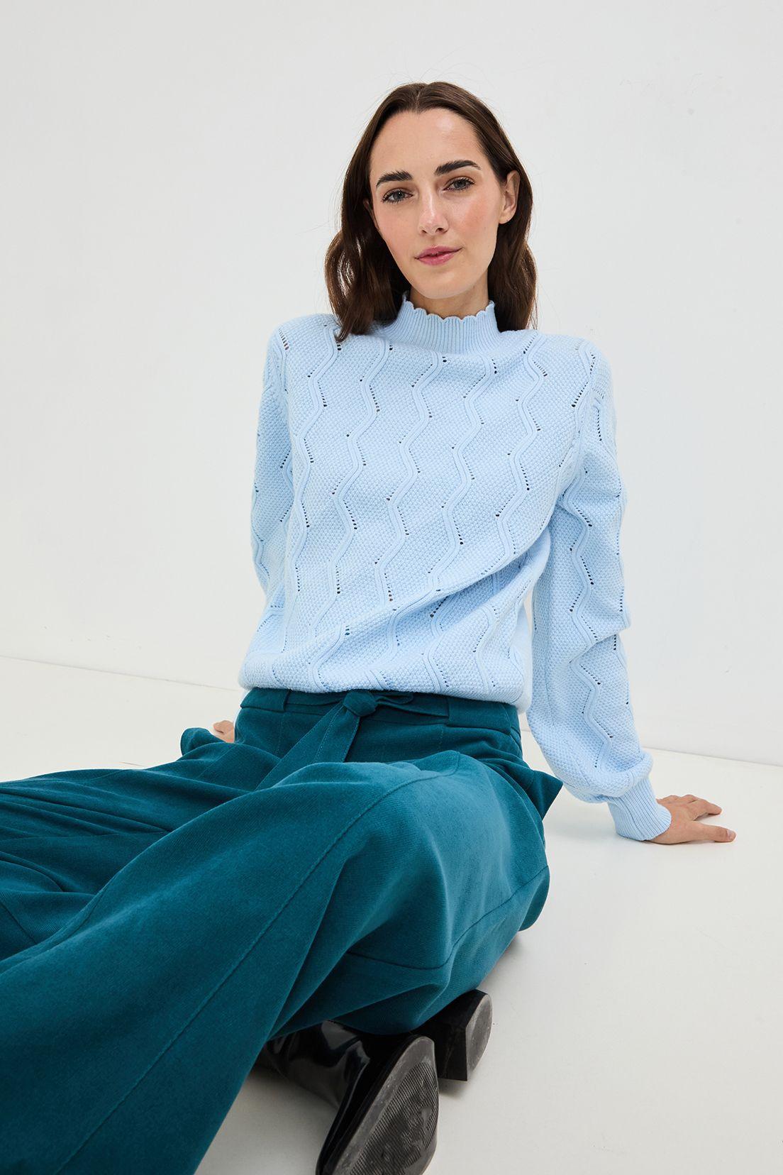 Sweater Liso Celeste 18120125017110-3