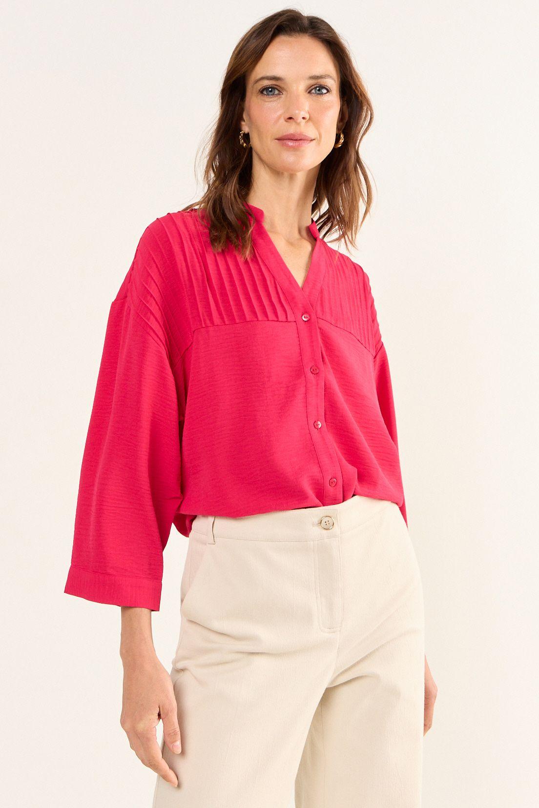 Blusa Cuello Mao Fucsia Ma Griffe 14002126055116-0