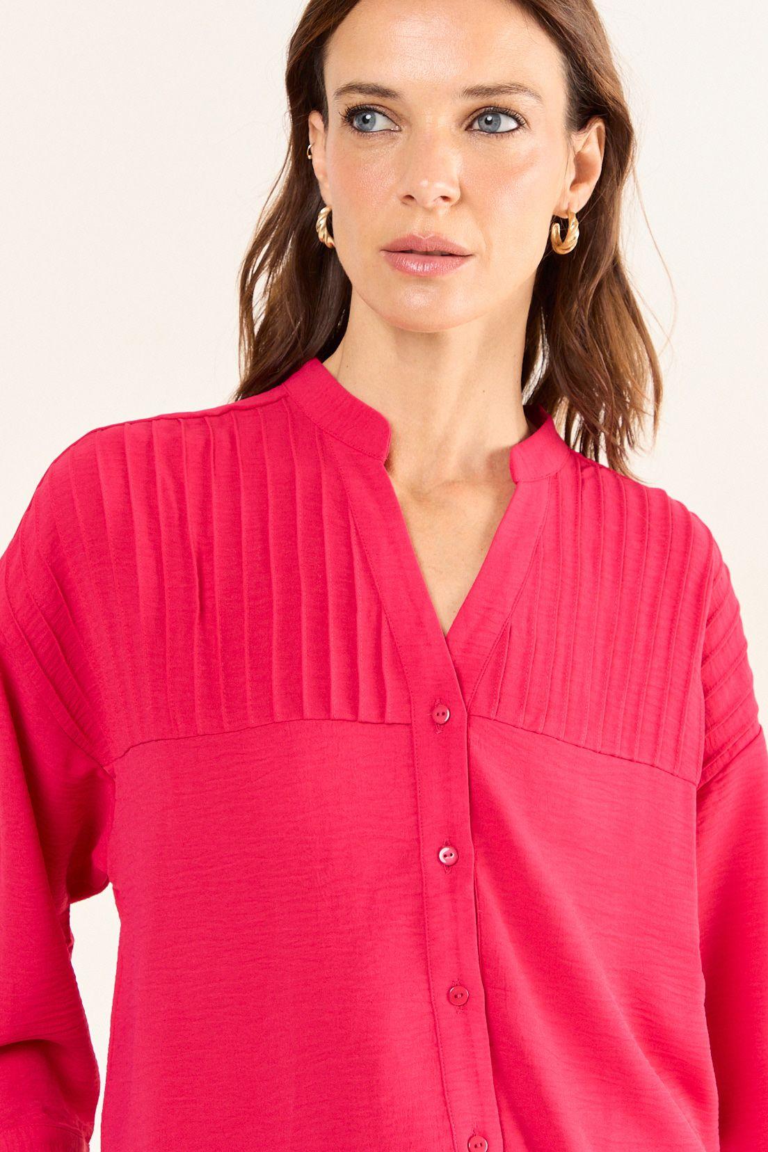 Blusa Cuello Mao Fucsia Ma Griffe 14002126055116-1