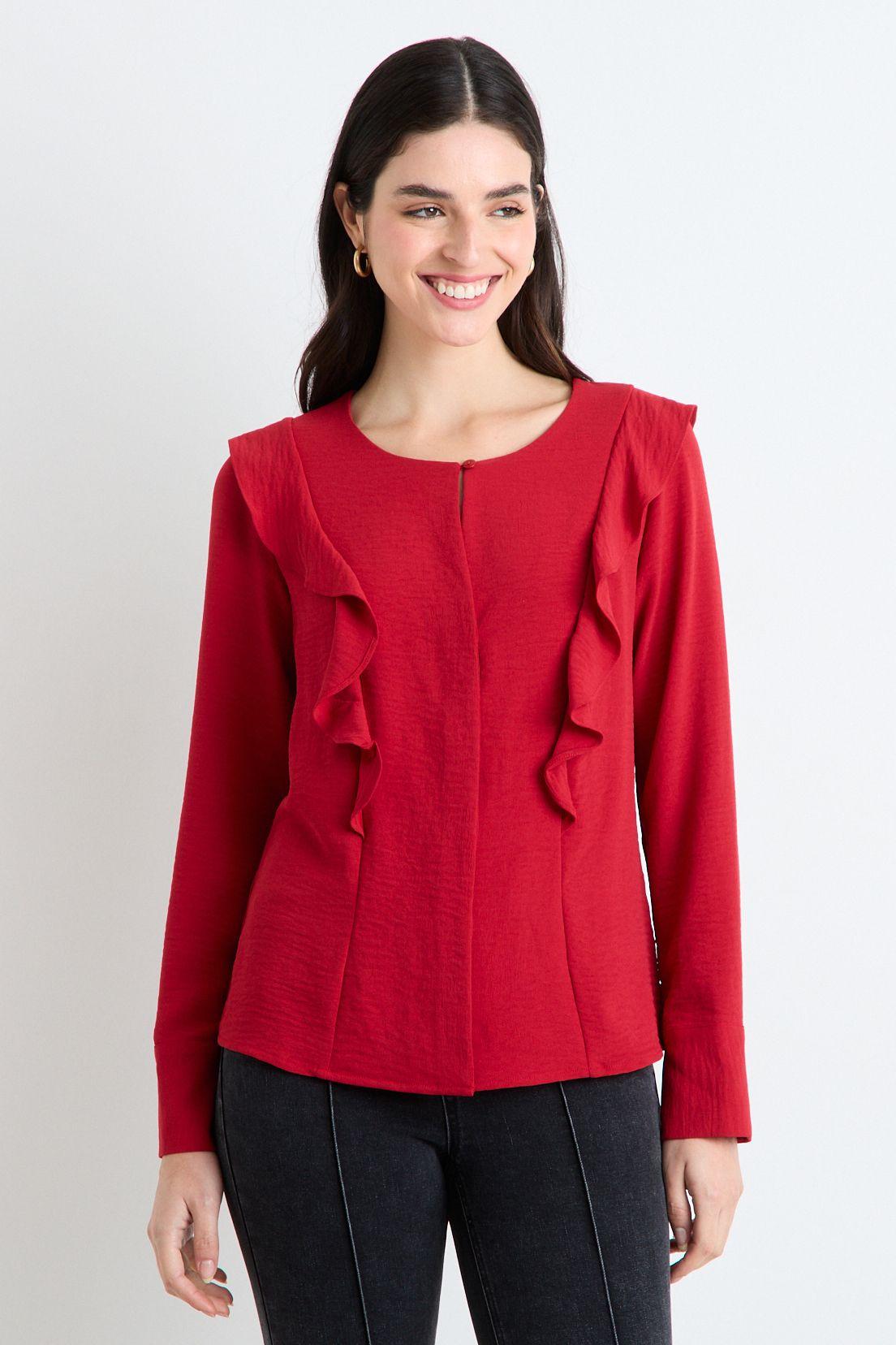 Blusas Manga Larga Rojo Ash 14007225003103-0