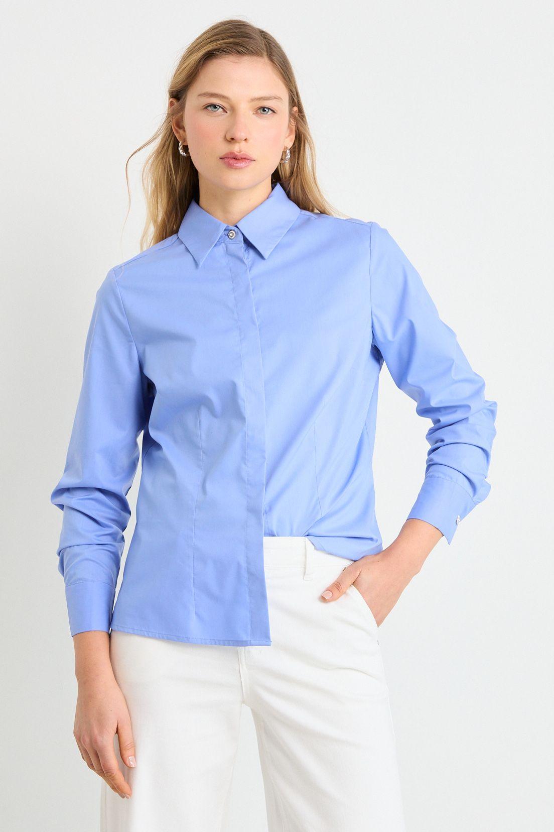 Blusas Manga Larga Azul Ash 14007225091134-0