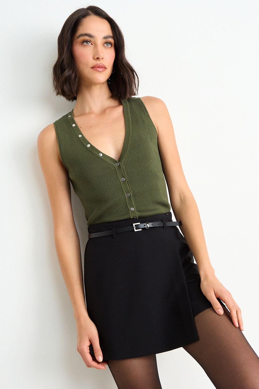 Polera Tejida Verde Ash 18207126053137-1