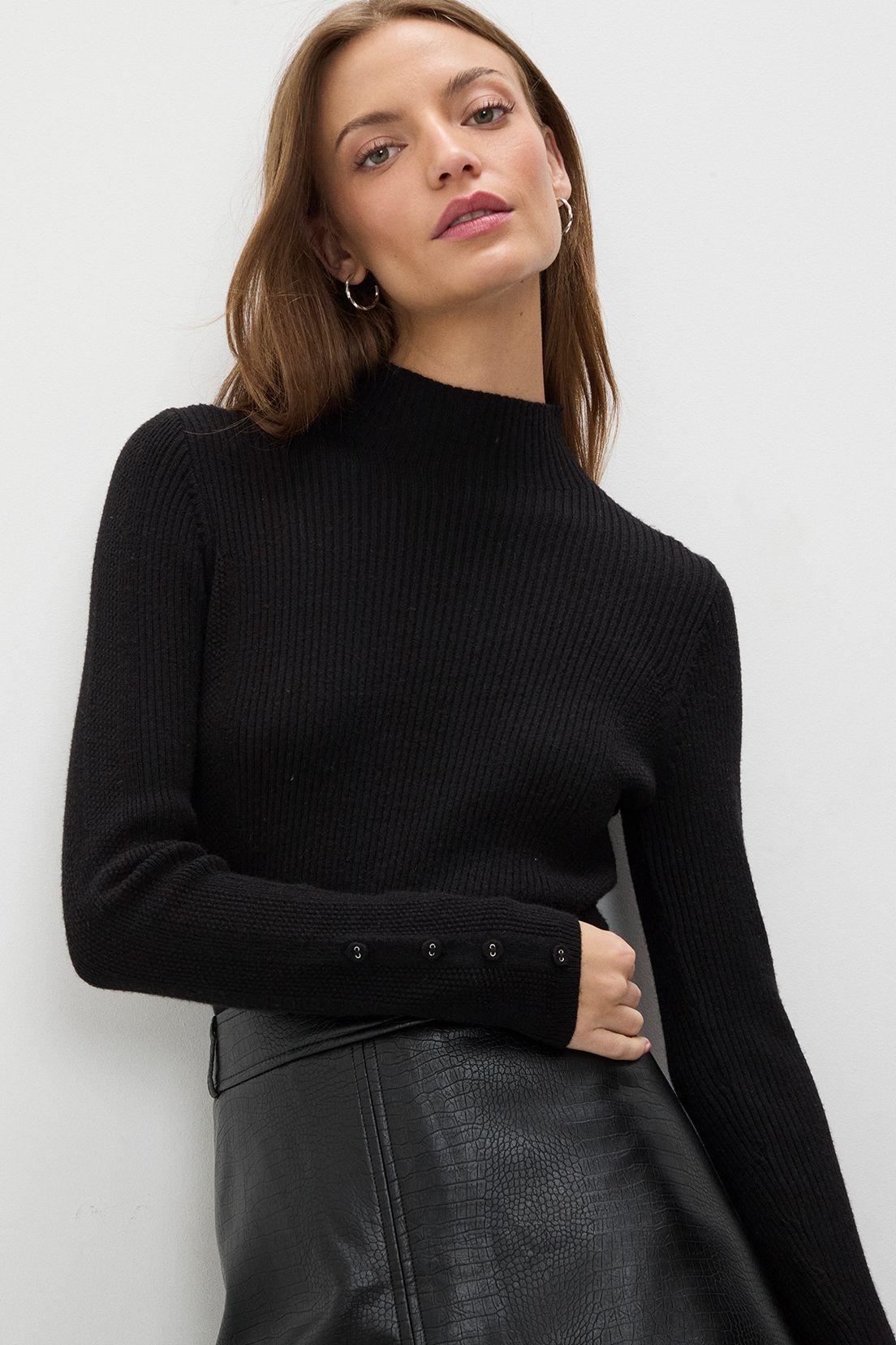 Sweater Liso Negro 18120125022102-1