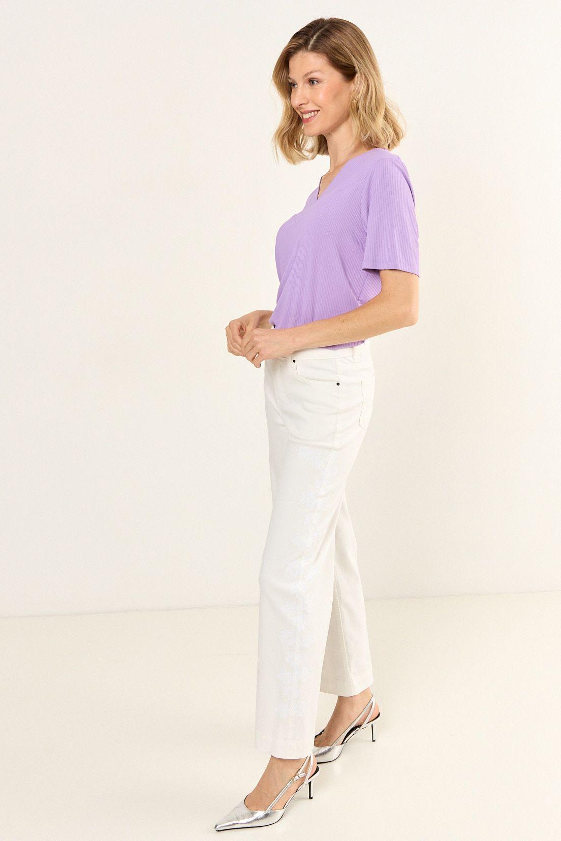 Polera Manga Corta Morado Ma Griffe 14202126001211-4