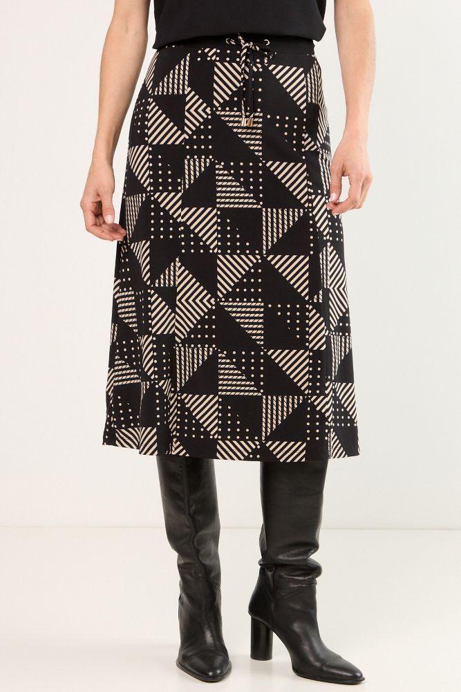 Falda Larga Negro Ma Griffe 12102225001102-1