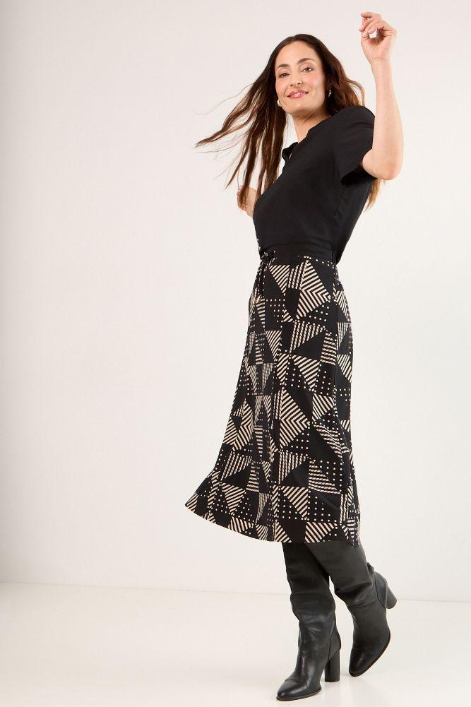 Falda Larga Negro Ma Griffe 12102225001102-2