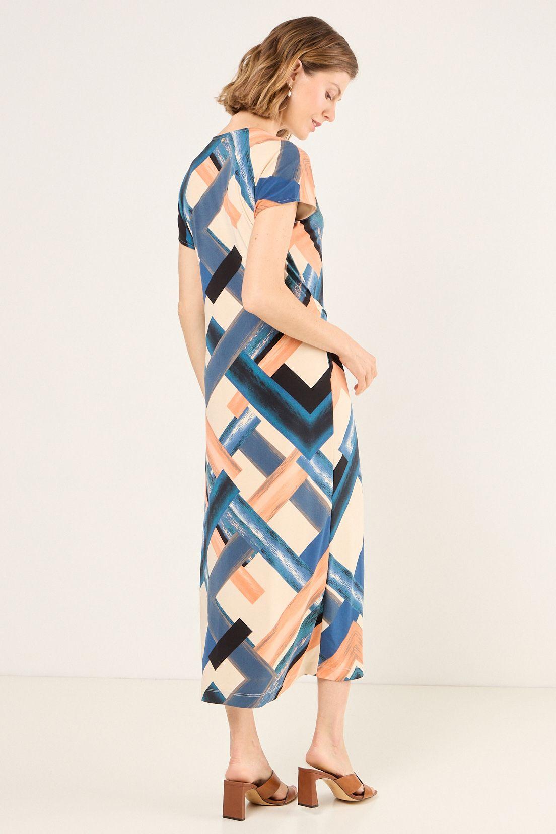 Vestido Estampado Con Lazo Crudo Ma Griffe 13102225010105-3